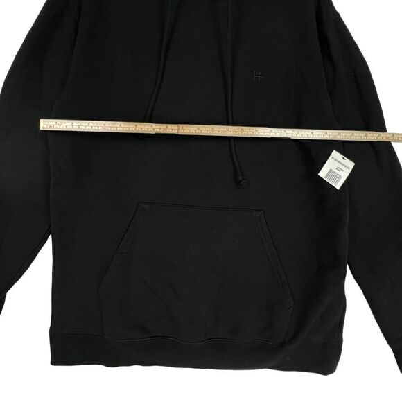 New Hudson Authentic Men US S Black Hoodie Long Sleeve Pullover Cotton Sweater - Picture 5 of 11